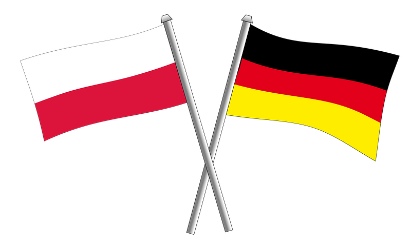 Poland and German Flag